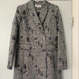 Calvin Klein Flower Trench Coat